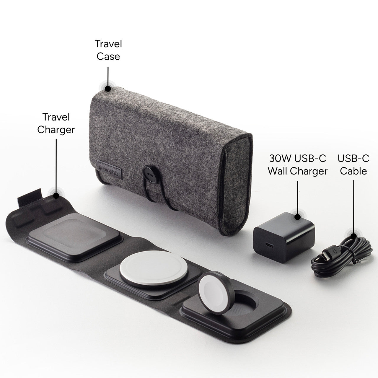mophie 3-in-1 travel charger with MagSafe