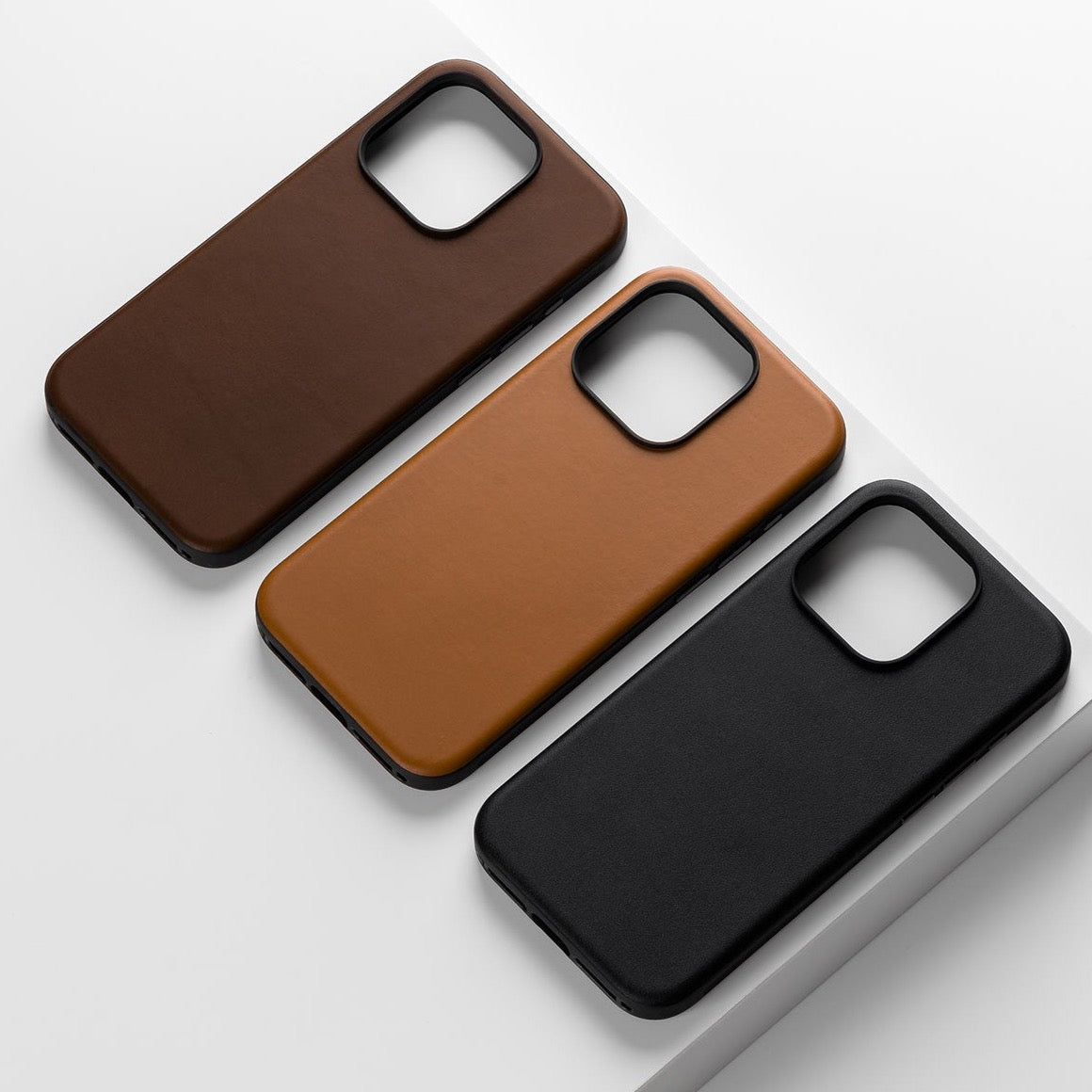 Modern Leather Case for iPhone 15 Series