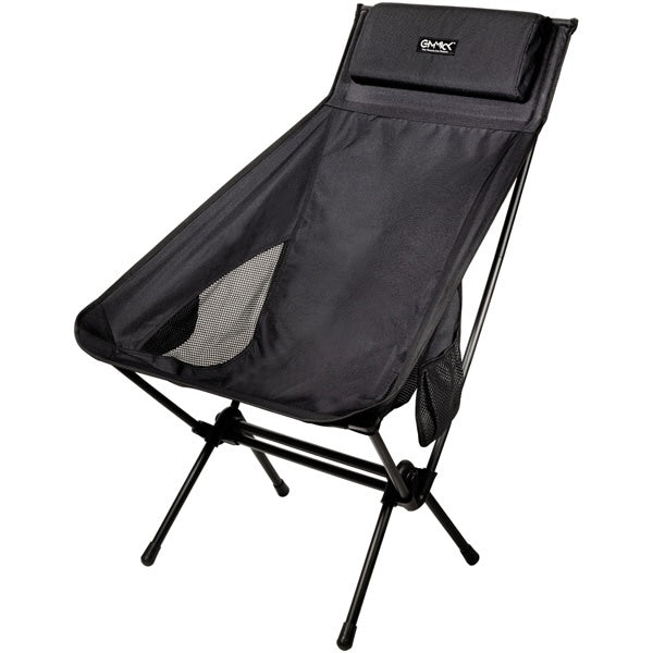 Gimmick Folding Chair with headrest (Black Colour) - Storming Gravity