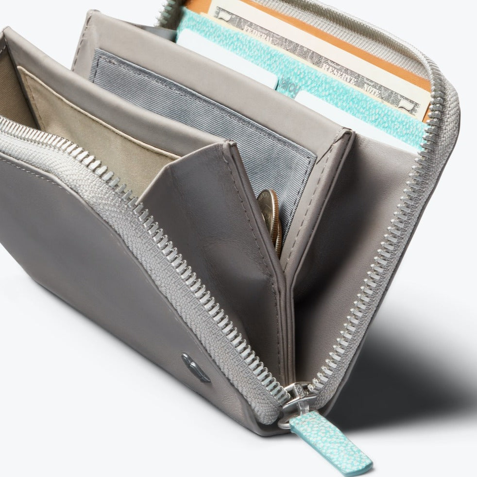 Bellroy Folio | Leather Zip Folio Wallet - Storming Gravity