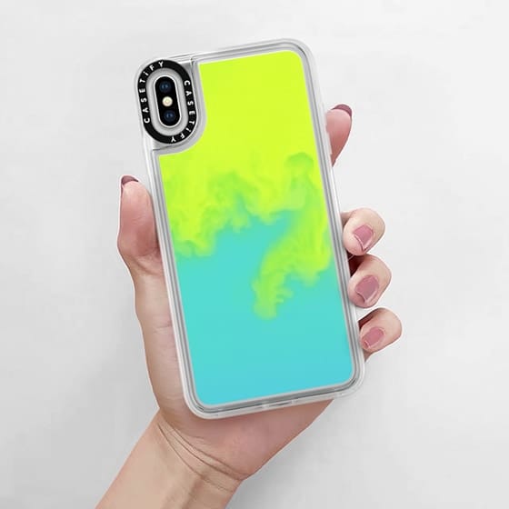 CASETiFY Neon Sand Liquid Case for IPhone Xs Max - Storming Gravity