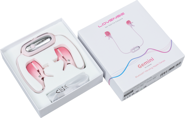 Gemini - The world's first app-controlled adjustable vibrating nipple clamps - Storming Gravity