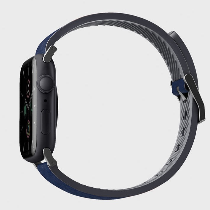 Straden Waterproof Leather Hybrid Apple Watch Strap - UNIQ - Storming Gravity