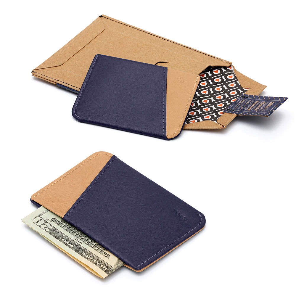 Bellroy Micro Sleeve - Slim Leather Card Holder Wallet - Storming Gravity