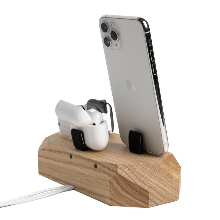 Triple Charging Dock - iPhone, Apple Watch, AirPods charger - Oakywood - Storming Gravity