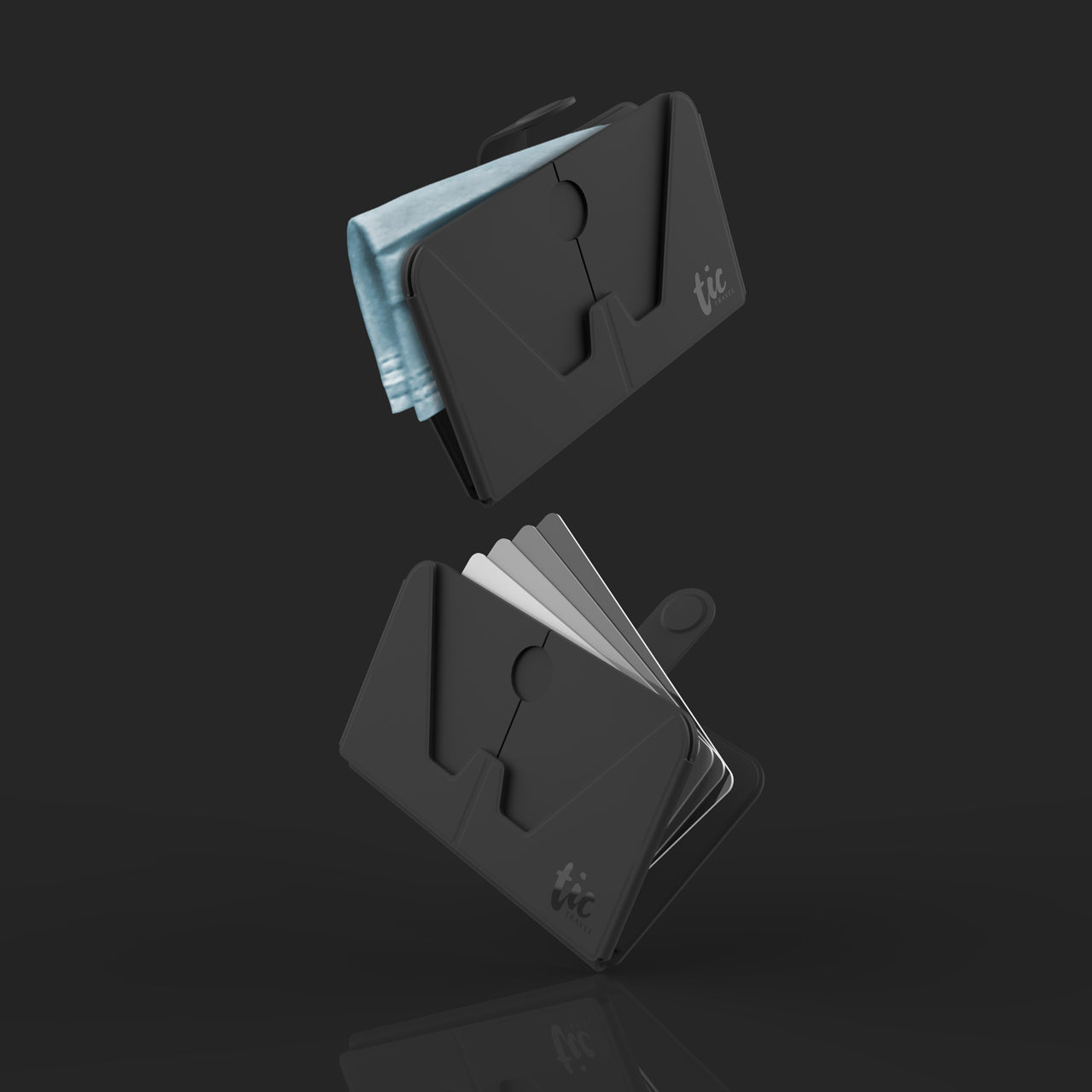 Tic Holder - Card-sized foldable holder for Phone / Mask - Storming Gravity